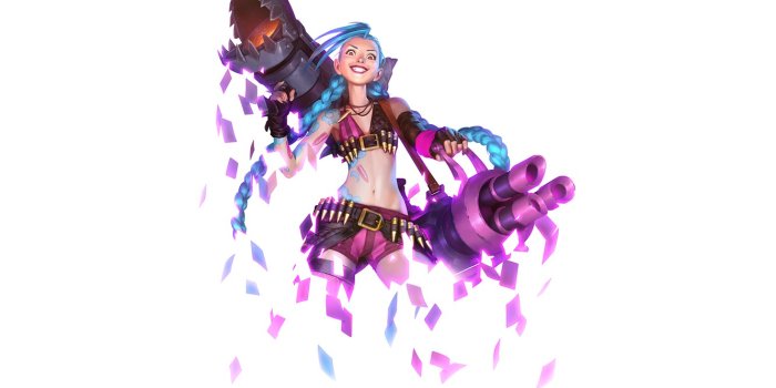 1332x850 Wallpaper girl, smile, white background, Jinx, Legends of Runeterra images  for desktop, section игры - download