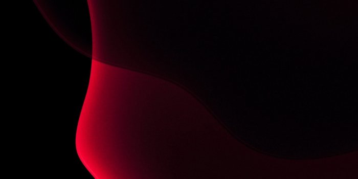 1170x2532 iOS 13 Wallpaper 4K, Stock, iPadOS, Red, Black background, AMOLED, HD,  Abstract, #799