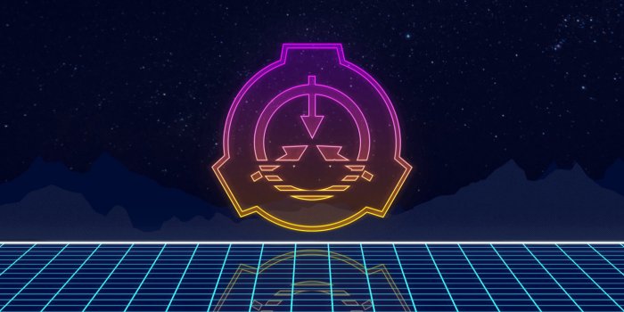 1440x900 Wallpaper Scp, Scp Foundation, Grid, Logo, Minimalism, Neon • Wallpaper For  You