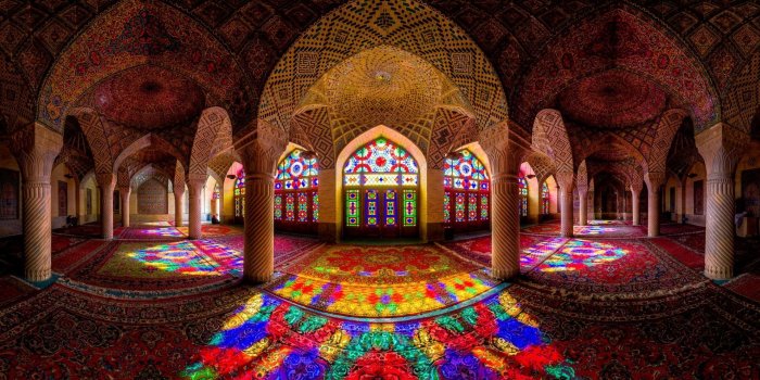 1920x1080 Islamic architecture, Iran, Architecture, Mosques, Colorful, Interiors,  Arch, Detailed HD Wallpapers / Desktop and Mobile Images & Photos