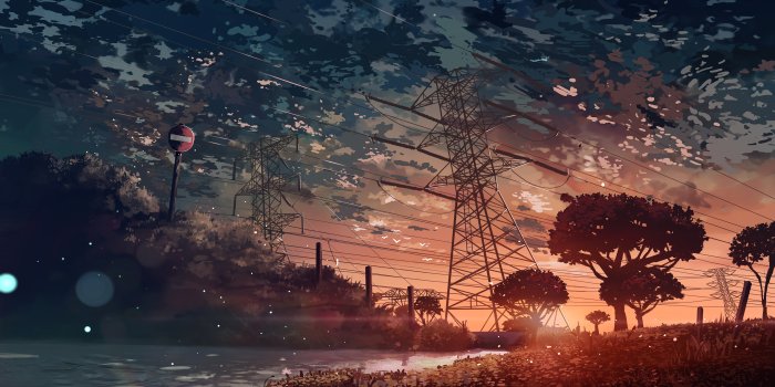 3840x2160 Anime Scenery Sunset 4K Wallpaper #112