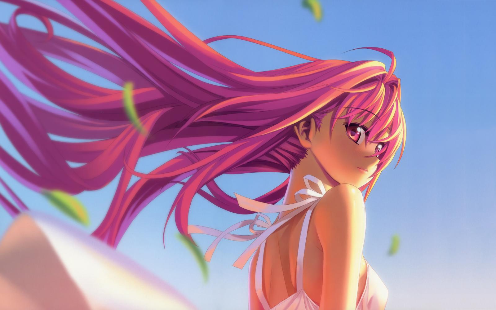 2880x1800 Pink anime girl #7002405