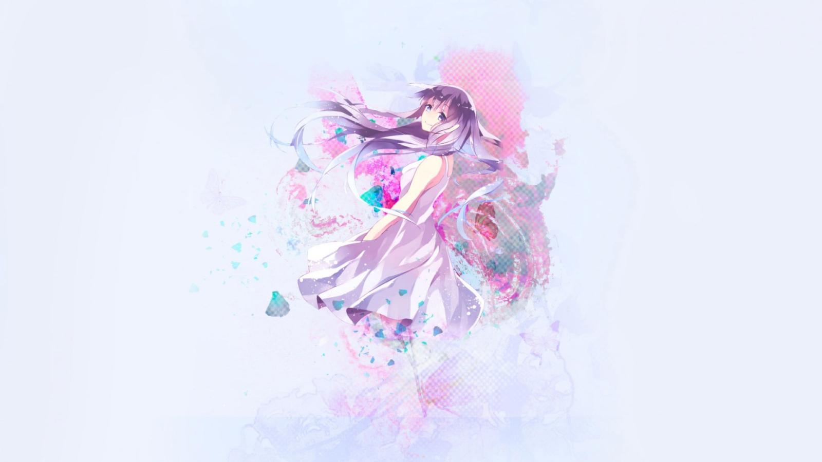1920x1080 Pastel Anime Wallpaper, Woman In Pink Dress Wallpaper, Artistic, Colorful •  Wallpaper For You