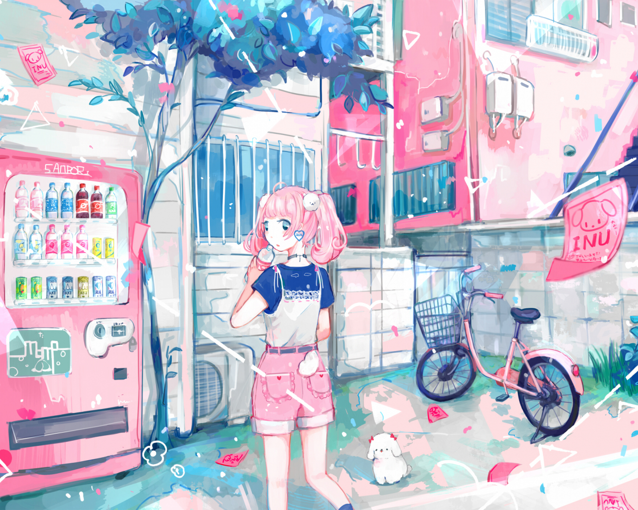 1280x1024 Desktop Wallpaper Pink Hair Anime Girl, Original, Art, Hd Image, Picture,  Background, C35b31