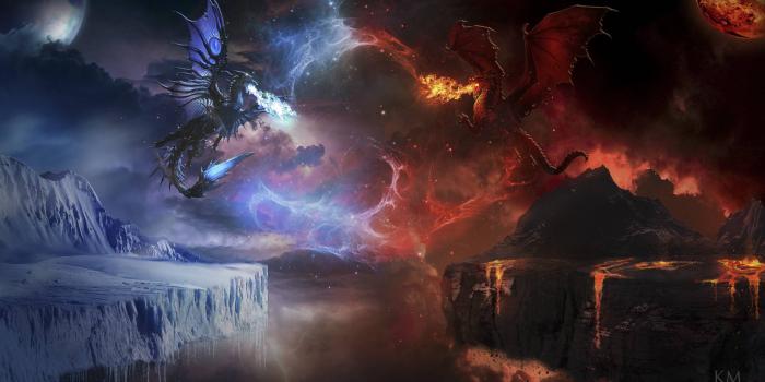 1920x1080 Ice Vs Fire Dragon Fight Wallpaper, HD Fantasy 4K Wallpapers, Images and  Background - Wallpapers Den