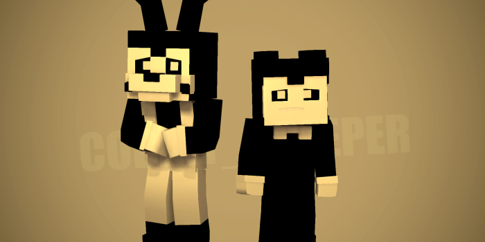 1920x1080 Toon Boris and Toon Bendy - Wallpapers and art - Mine-imator forums