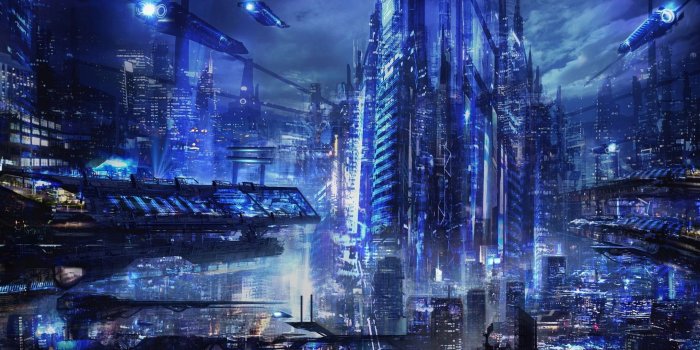 2560x1440 Sci fi City Cities Artwork Art Futuristic Wallpapers Desktop Background