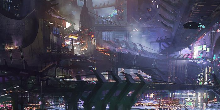 2048x2048 50 Futuristic City iPad Wallpapers