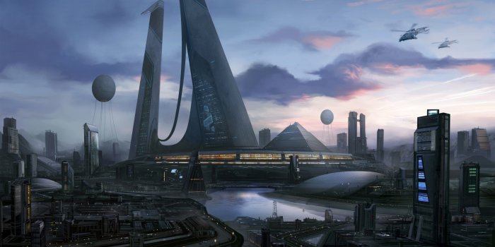 1920x1080 Futuristic City Art Ultra HD Desktop Background Wallpaper for 4K UHD TV :  Multi Display, Dual Monitor : Tablet : Smartphone