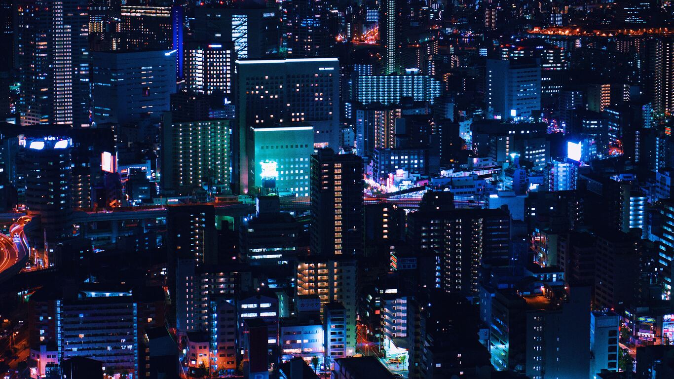 1366x768 1366x768 Urban Night City Down Town 5k 1366x768 Resolution HD 4k Wallpapers,  Images, Backgrounds, Photos and Pictures