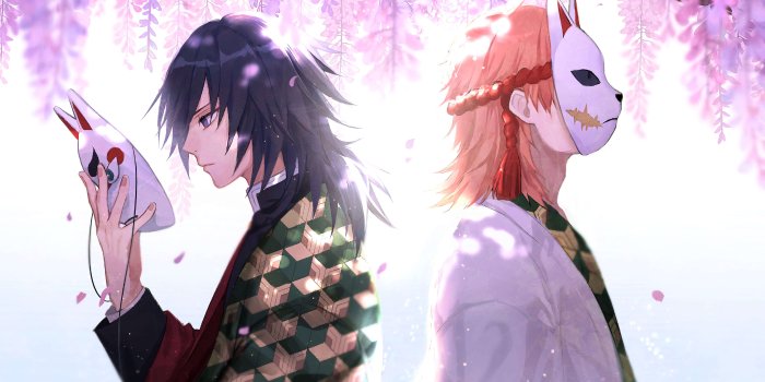 3840x2160 Kimetsu no Yaiba Giyu Tomioka And Sabito Mask UHD 4K Wallpaper | Pixelz