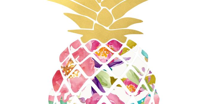 2400x3000 Gold Pineapple Wallpapers - Watercolor Gold Pineapple - 2400x3000 Wallpaper  - teahub.io