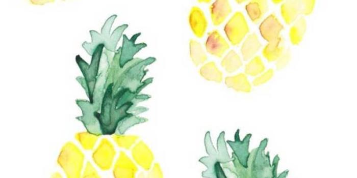 757x1355 Pineapple watercolor - Idea Wallpapers , iPhone Wallpapers,Color Schemes