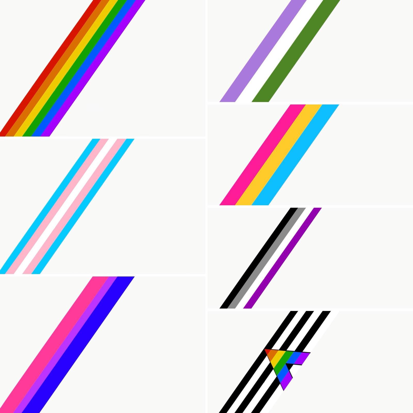 2048x2048 I made some minimalist Pride flag wallpapers for pride month. If you don't  see one you like DM me and I'll fashion one for you! : r/lgbt