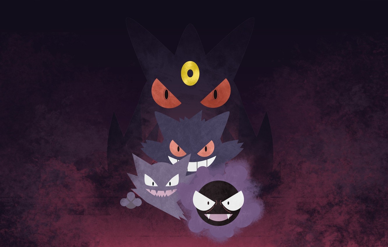 1332x850 Wallpaper Pokemon, Pokemon, Gengar, Ghosts, Haunter, Gengar, Gastly,  Gastly, Hunter, Mega Gengar images for desktop, section минимализм -  download