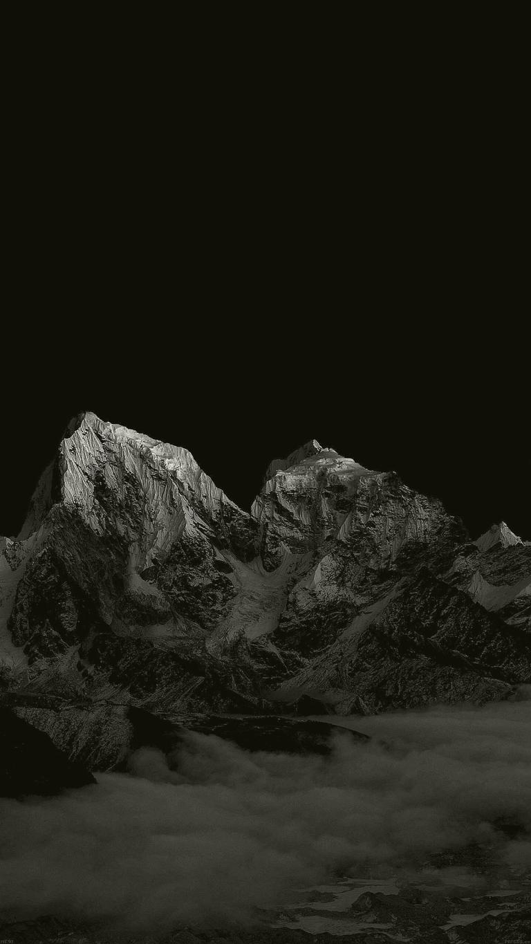 768x1365 Dark Mountain Nature Amoled Android Ultra HD 2K Wallpapers