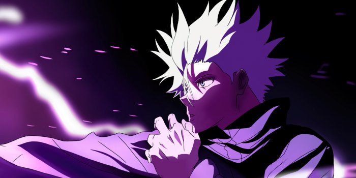 2048x2732 Free download Satoru Gojo Hollow Purple Jujutsu Kaisen 4K Phone iPhone  Wallpaper [2160x3840] for your Desktop, Mobile & Tablet | Explore 15+ Cool Anime  Purple Wallpapers | Cool Purple Background, Cool Purple