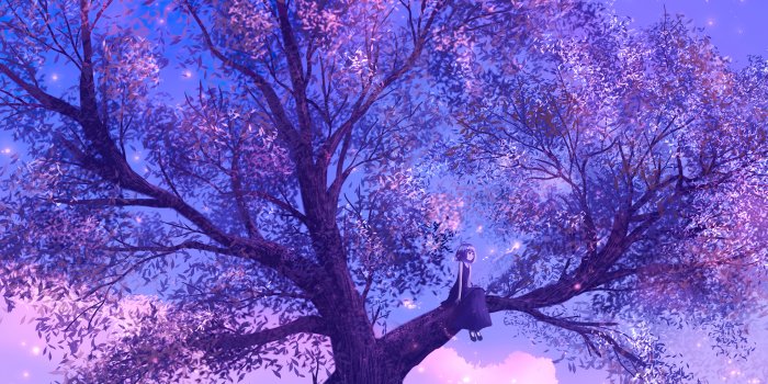 3800x2442 Anime Girl Sitting On Purple Big Tree 4k, HD Anime, 4k Wallpapers, Images,  Backgrounds, Photos and Pictures