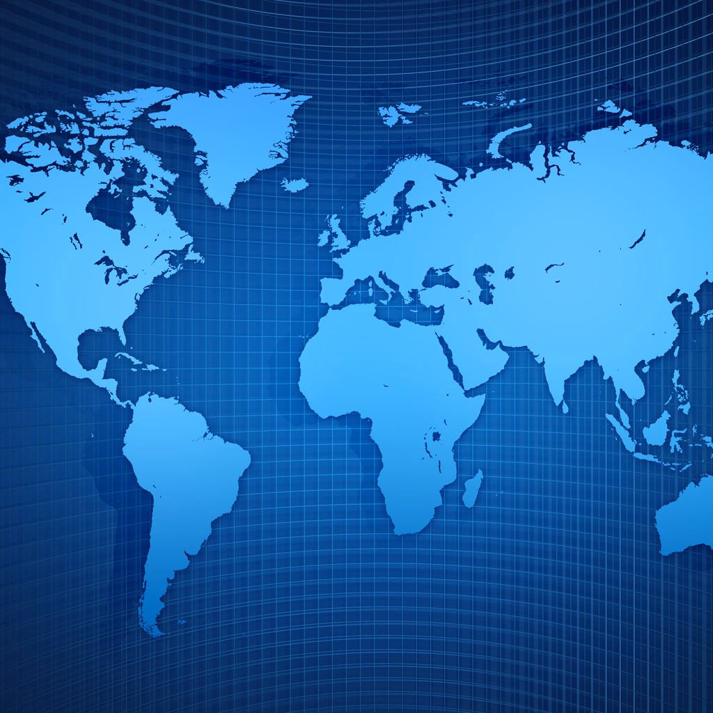 1024x1024 World Map iPad Wallpapers Free Download