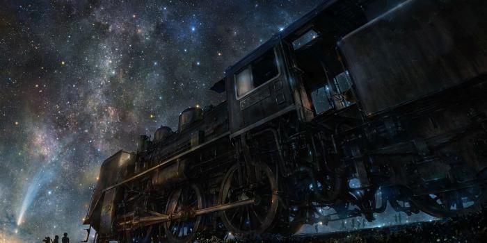2000x1178 Train wallpaper of a starry night (xpost from /r/wallpapers) : r/trains