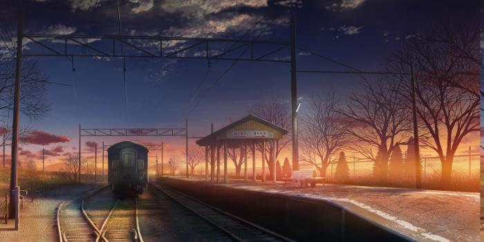 1500x913 anime, Railway, Train Station, Sunset Wallpapers HD / Desktop and Mobile  Backgrounds