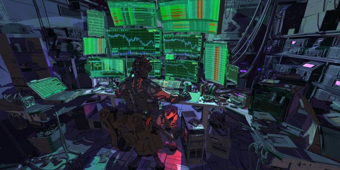 1920x1280 Cyberpunk Robot Hacking Stock Market Wallpaper, HD Artist 4K Wallpapers,  Images, Photos and Background - Wallpapers Den