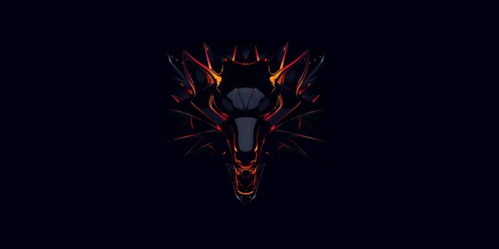 1600x900 The Witcher computer game logo on a black background Desktop wallpapers  1600x900