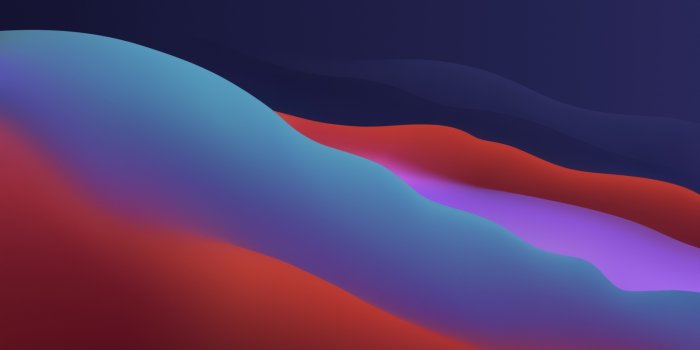 1600x900 macOS Big Sur Wallpaper 4K, Apple, Layers, Fluidic, Colorful, Dark, WWDC,  Gradients, #1432