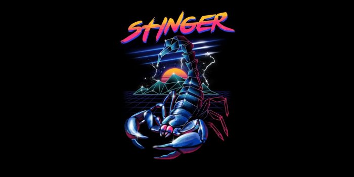 1332x850 Wallpaper Minimalism, Style, Background, Scorpio, Art, Art, Style, Neon,  Scorpion, Background, Illustration, Sting, Minimalism, Stinger, Synth,  Retrowave images for desktop, section минимализм - download