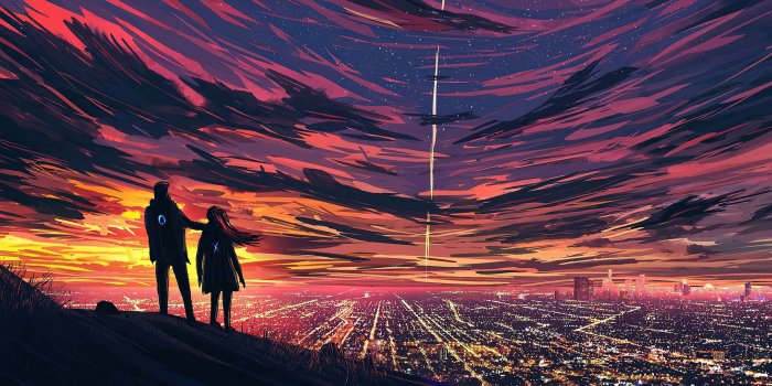 2560x1080 2560x1080 Couple Cityscape 4K 2560x1080 Resolution Wallpaper, HD Artist 4K  Wallpapers, Images, Photos and Background - Wallpapers Den