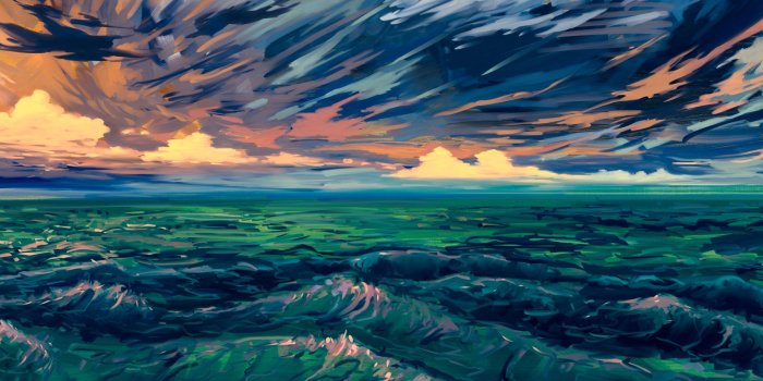 2560x1080 Download wallpaper 2560x1080 sea, waves, art, surf, horizon dual wide 1080p  hd background | Digital painting, Seascape, Scenery wallpaper
