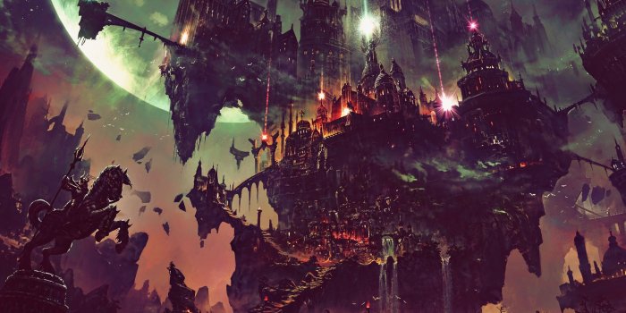 2560x1080 Download fantasy, flying city, dark, art 2560x1080 wallpaper, dual wide  2560x1080 hd image, background, 6039