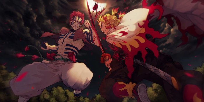 1280x720 Rengoku VS Akaza 4K Animated Wallpaper