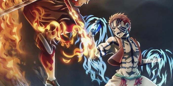 1200x1484 Rengoku vs Akaza - Wallpaper HD