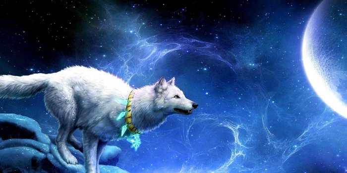 1920x1440 Blue Galaxy With Wolf - 1920x1440 Wallpaper - teahub.io
