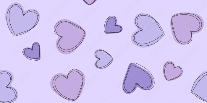 1000x1000 Soft, pastel purple background with hearts. Vector seamless pattern with  hearts. Cute sweet love baby background. Colorful design for textile,  wallpaper, fabric, decor. Stock Vector | Adobe Stock