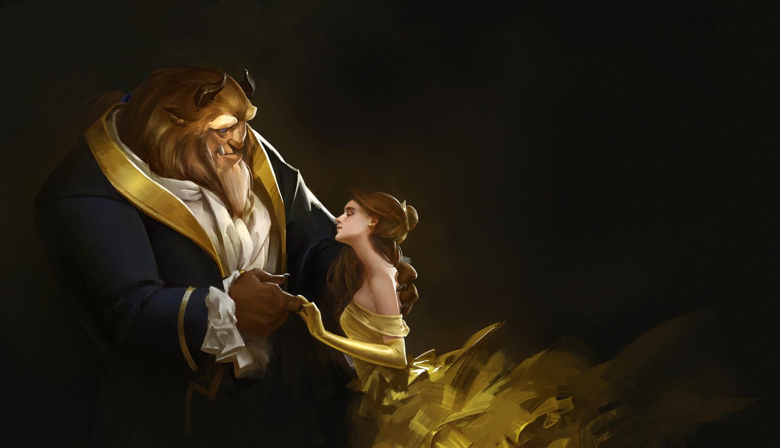 2333x1342 Beauty And The Beast Artwork, HD Movies, 4k Wallpapers, Images, Backgrounds,  Photos and Pictures