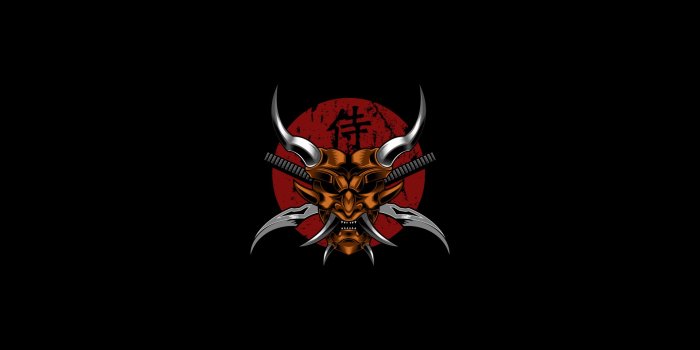 1920x1080 Simple Background Demon Samurai Artwork Minimalism Oni Mask Japan Oni  Wallpaper - Resolution:1920x1080 - ID:341049 - wallha.com