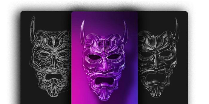 1400x946 Oni - Ultra HD 4K Wallpaper | Behance