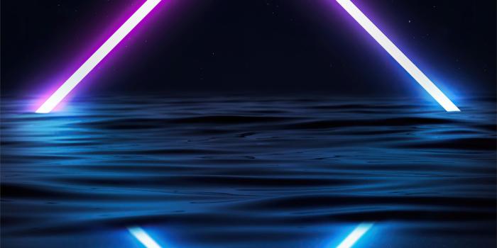 2732x2732 glowing triangle neon iPad Pro Wallpapers Free Download