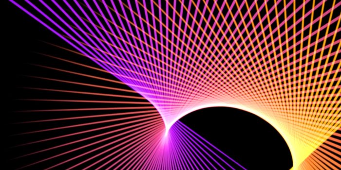 3840x1080 Patterns Wallpaper 4K, Multicolor, Black background, Lines, Colorful,  Abstract, #2048