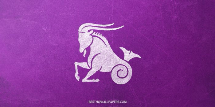 2560x1600 Download wallpapers Capricorn zodiac sign, purple retro background,  Capricorn Horoscope sign, retro style, creative art, zodiac signs, Capricorn  for desktop with resolution 2560x1600. High Quality HD pictures wallpapers