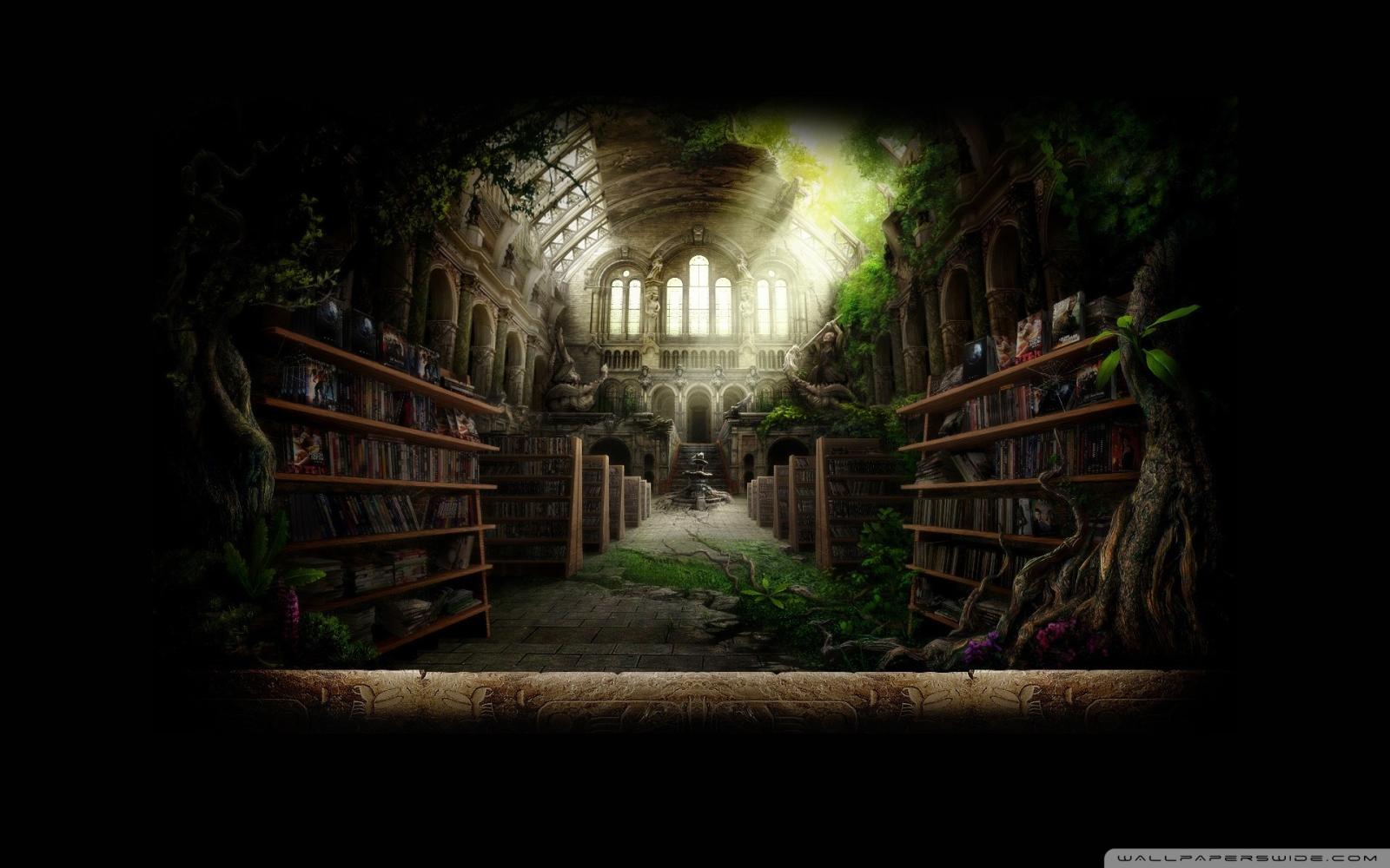 1920x1200 Library fantasy art wallpaper | 1920x1200 | 198552 | WallpaperUP
