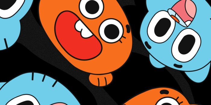 1280x2560 Gumball & Darwin Wallpaper - Amazing World of Gumball Black Backgroud