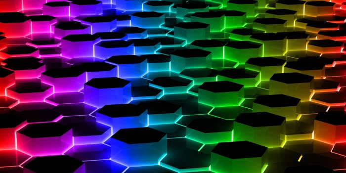 2560x1600 red, blue, and green LED light #abstract #hexagon #shapes #colorful #2K # wallpaper #hdwallpa… | Phone background patterns, Hipster phone wallpaper,  Green led lights