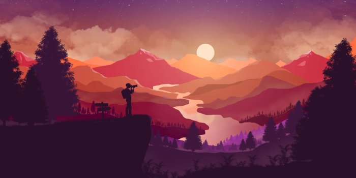 2560x1440 The Traveler | A Simple Flat wallpaper designed by me in Photoshop. [2560 x  1440] | Anime scenery wallpaper, Desktop wallpaper art, Traveler wallpaper