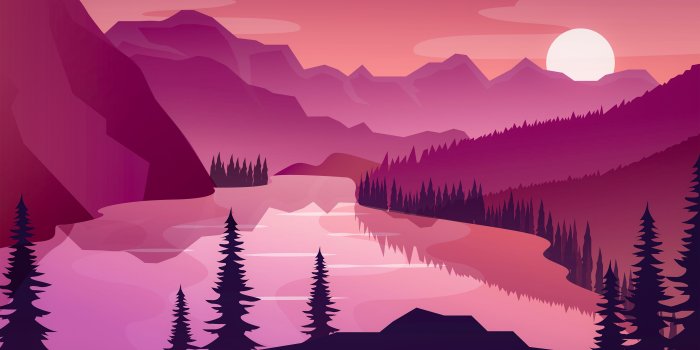 5120x3200 Flat Minimal Morning Landscape Lake 5k, HD Artist, 4k Wallpapers, Images,  Backgrounds, Photos and Pictures