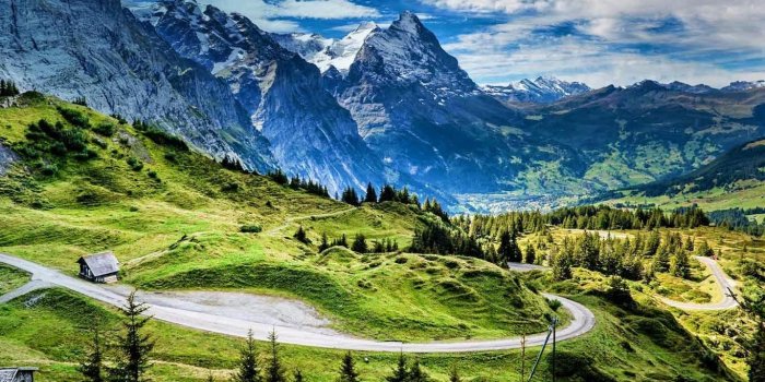 1366x768 Eiger Mountain Grindelwald Switzerland Wallpapers