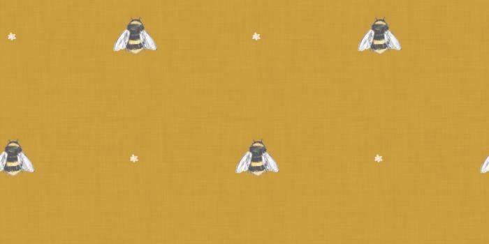 1000x1000 Bumble Bee wallpaper in mustard | I Love Wallpaper