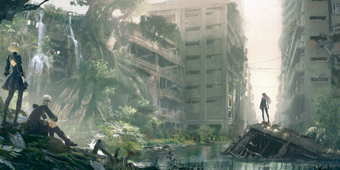 3807x1619 Nier:Automata wallpaper I made by